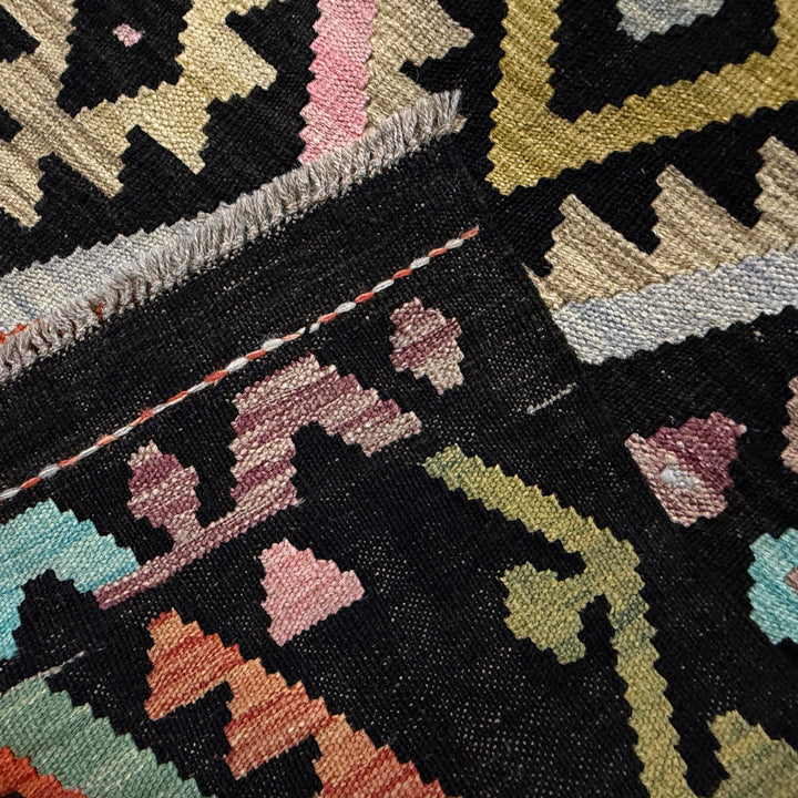 Hand Knotted Afghan Style Kilim 6' 5" x 9' 7" - No. AL992020