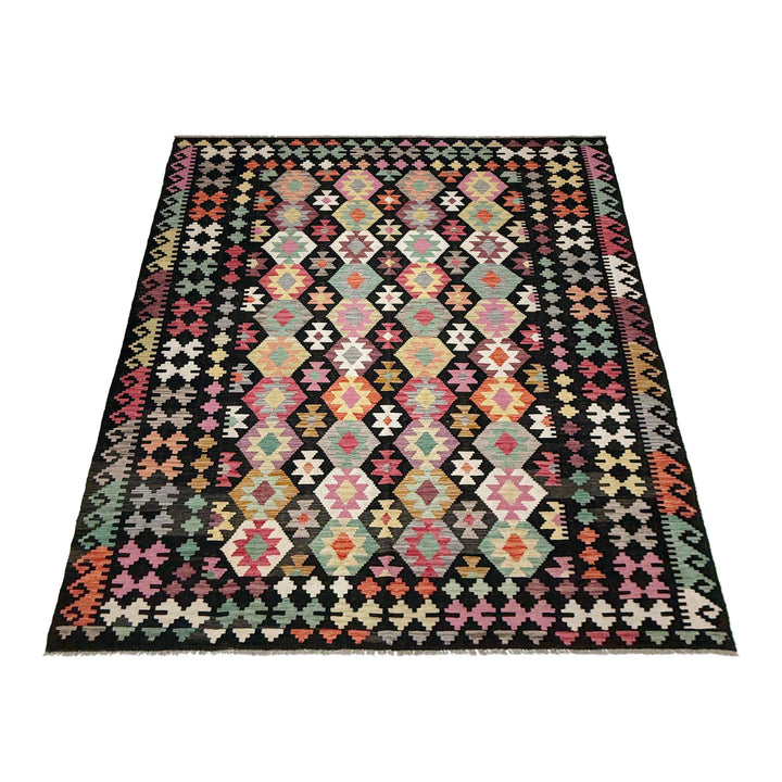 Hand Knotted Flatweave Kilim 6' 5" x 9' 8" - No. AL379716