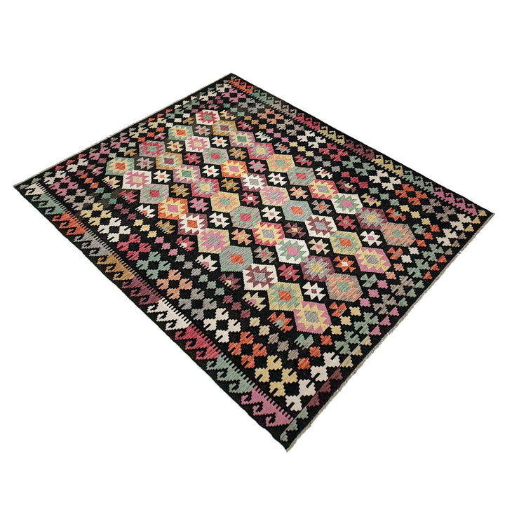 Hand Knotted Flatweave Kilim 6' 5" x 9' 8" - No. AL379716