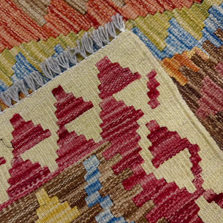 Hand Made Afghan Kilim 3' 5" x 3' 8" - No. AL701815