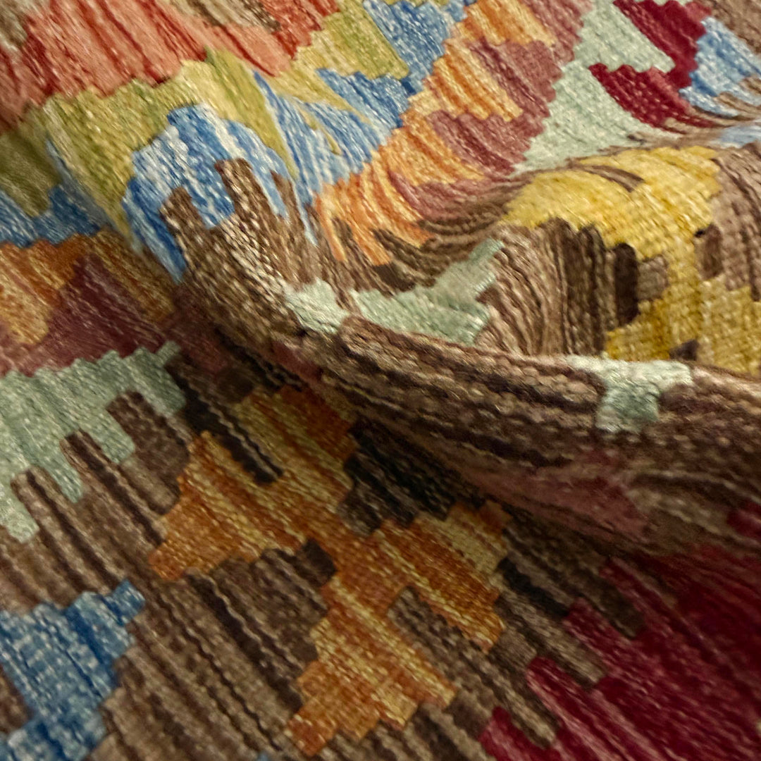 Hand Made Afghan Kilim 3' 5" x 3' 8" - No. AL701815