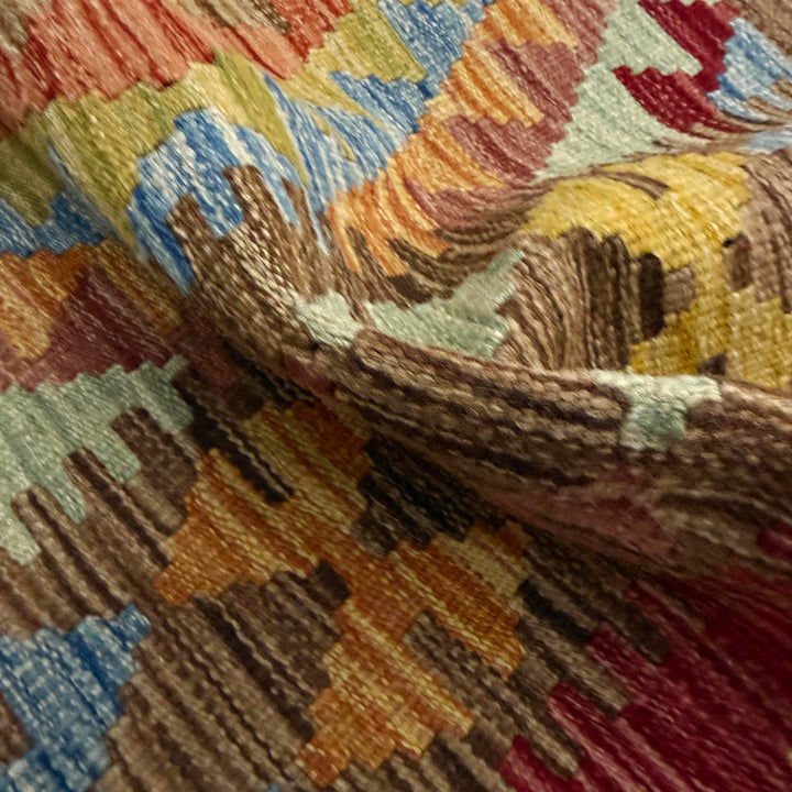 Hand Made Afghan Kilim 3' 5" x 3' 8" - No. AL701815