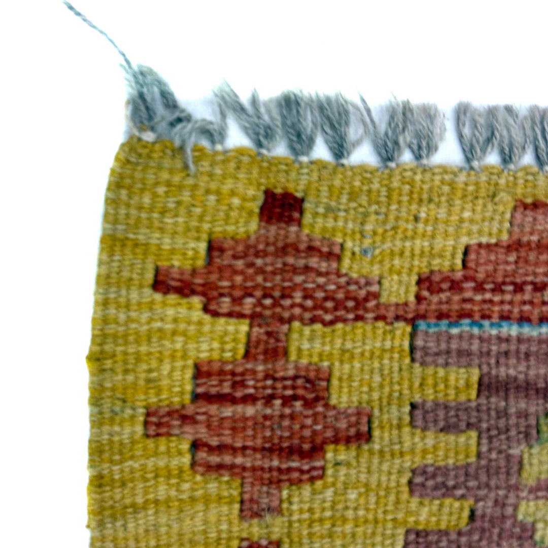 Multi Color ful Flat-Weave Wool Kilim 3' 3" x 3' 10" - No. AL152644