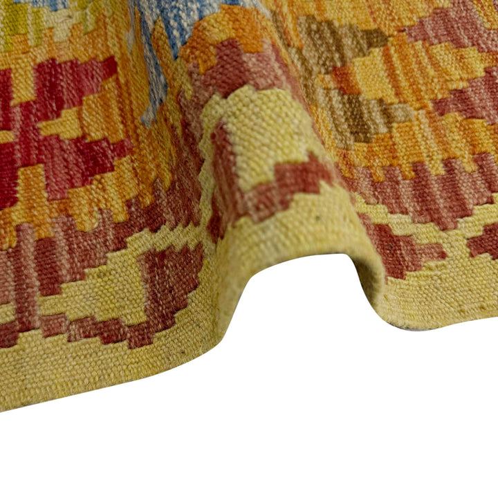 Hand Knotted Afghan Style Kilim 3' 6" x 5' 1" - No. AL195124