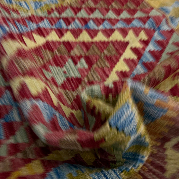 Hand Knotted Afghan Style Kilim 3' 6" x 5' 1" - No. AL195124