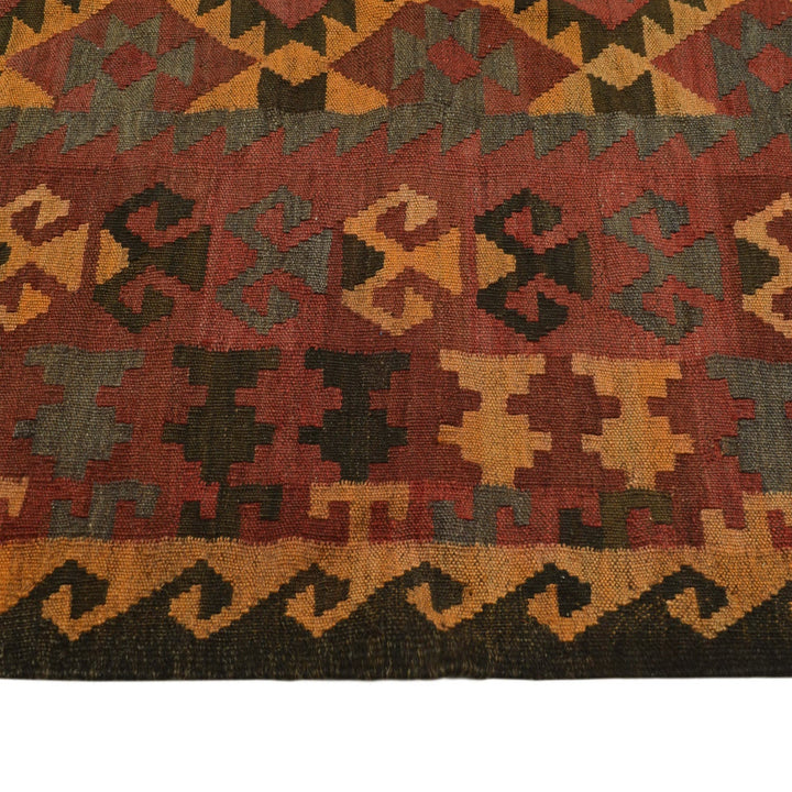 Flatweave Red Kilim 6' 7" x 8' 8" - No. AL38223