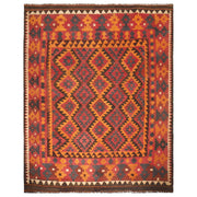 Flatweave Red Kilim 6' 5" x 8' 2" - No. AL52379