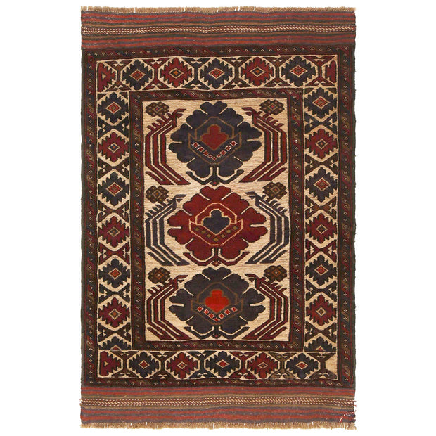 Handmade Barjista Kilim Rug 4' 2" x 6' 1" - No. AL11296
