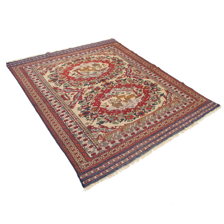 Handmade Afghan Kilim 5' 2" x 6' 4" - No. AL80574