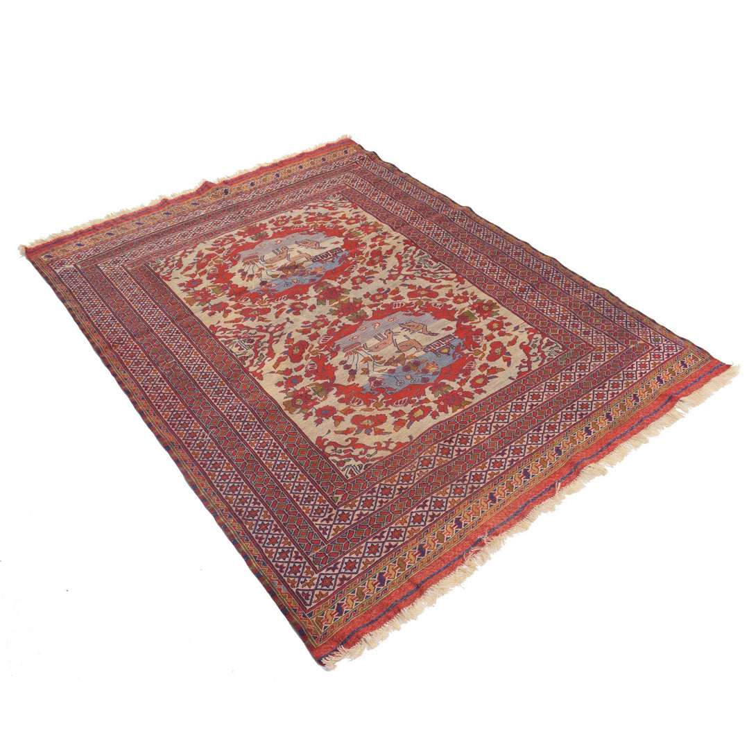 Handmade Afghan Kilim 4' 10" x 6' 2" - No. AL33711