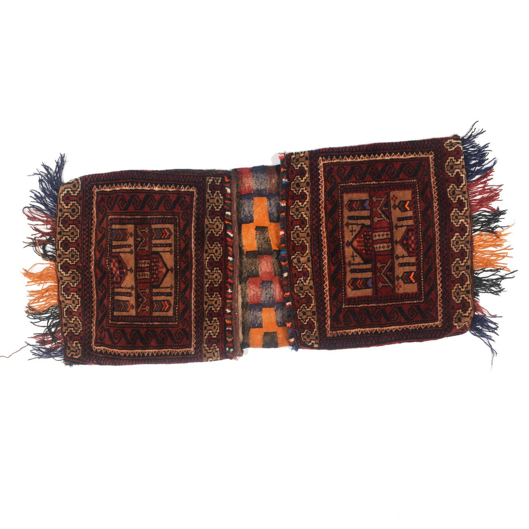 Afghan Sadde Bag Rug 1' 7" x 3' 9" Hand-Knotted