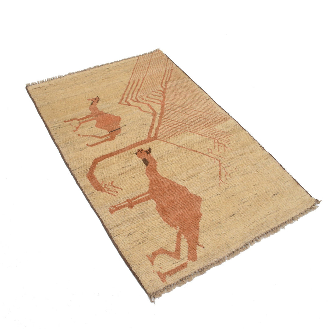 Hand Made Animal Pictorial Area Carpet 2' 8" x 4' 2" - No. AL91049