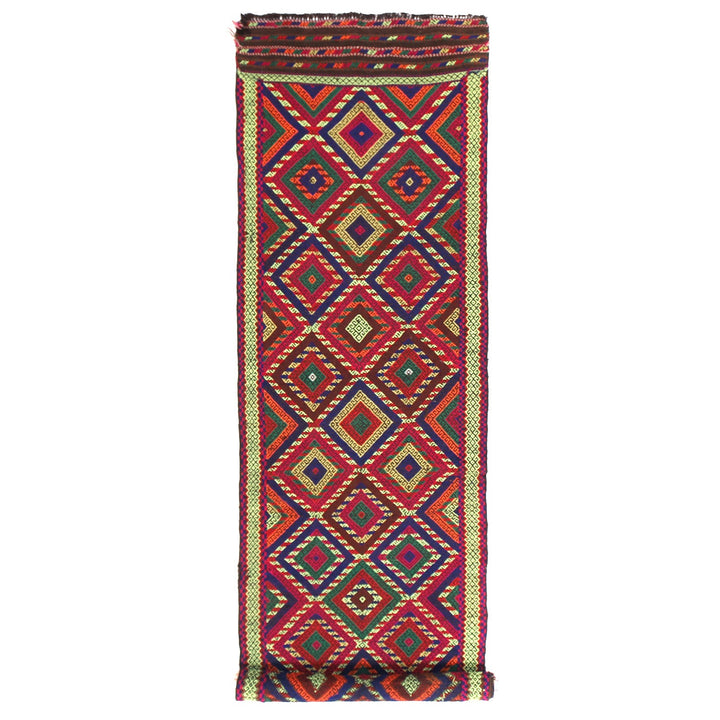 Afghan Suzuni Rug 2' 6" x 9' 0" Flat-Weave