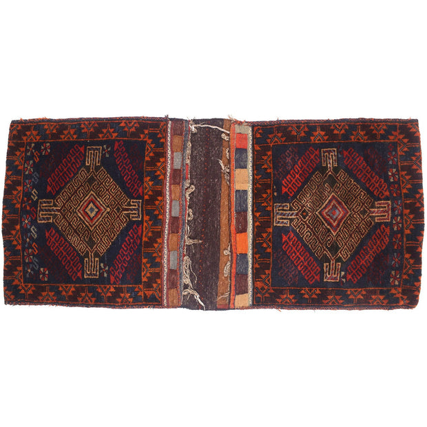 Afghan Baluch Saddle Bag Rug 1' 9" x 4' 9" - No. AL34814
