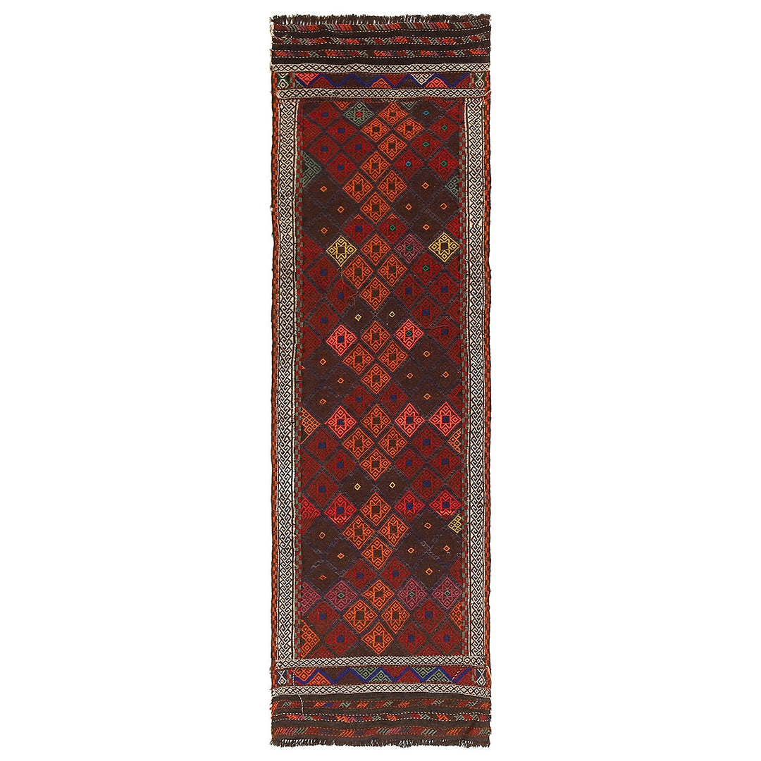 Afghan Suzuni Rug 2' 5" x 7' 10" Flat-Weave