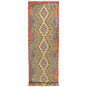Hand Knotted Afghan Style Kilim Runner 2' 9" x 9' 9" - No. AL82712