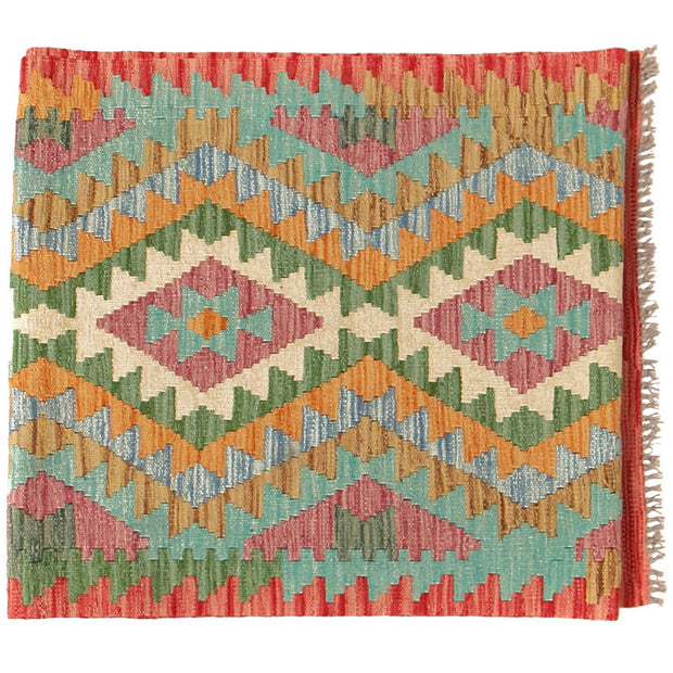 Hand Knotted Afghan Style Kilim Runner 2' 9" x 9' 9" - No. AL82712