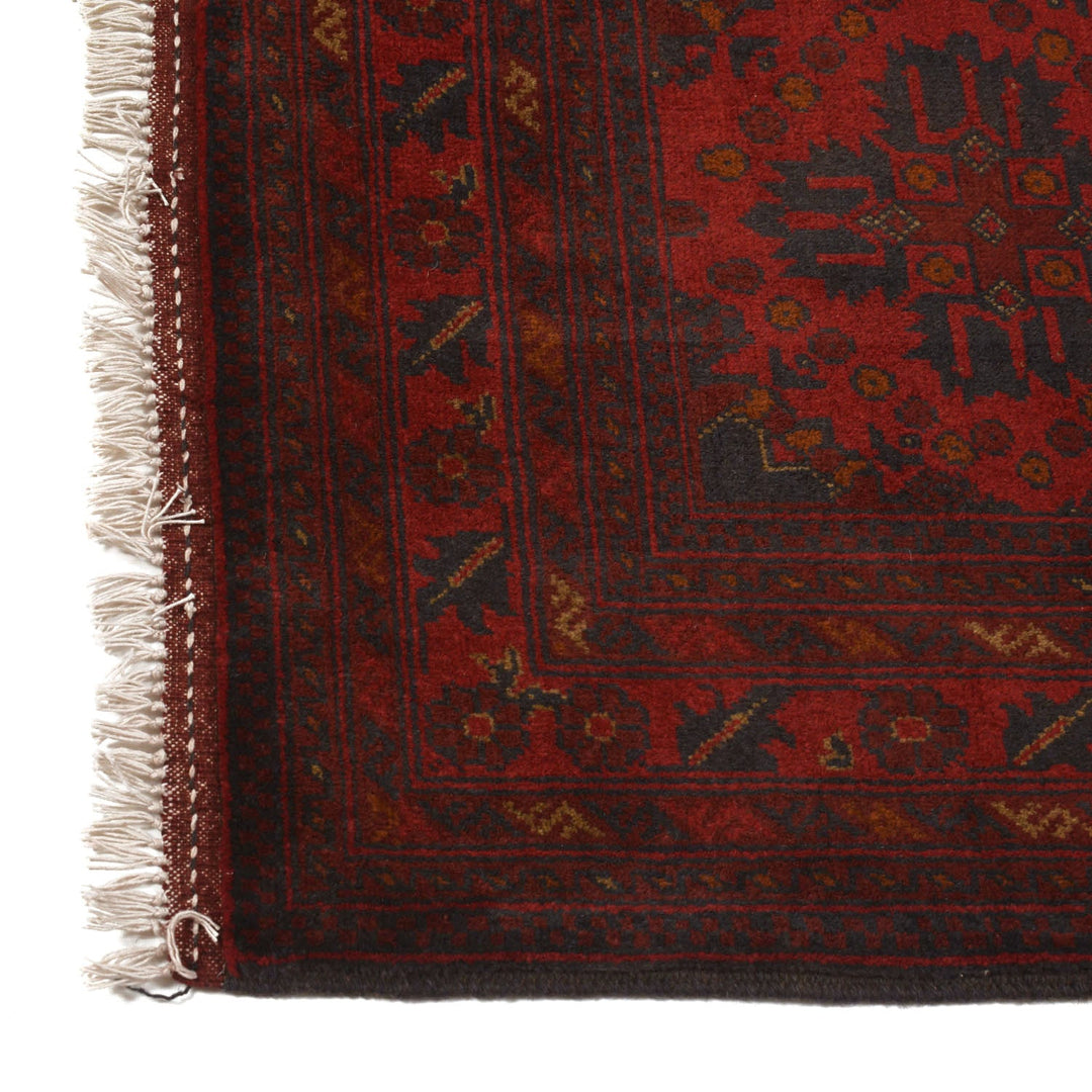 Red Color Afghan Area Rug 5' 0" x 6' 4" - No. AL22966
