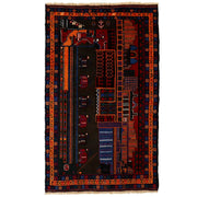 Handmade Picture Area Rug 2' 11" x 4' 6" - No. AL56390