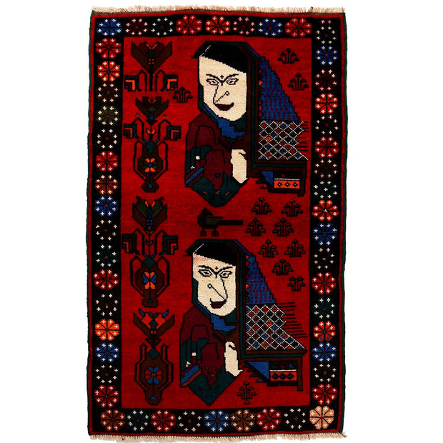 Handmade Picture Area Rug 2' 11" x 4' 9" - No. AL45210