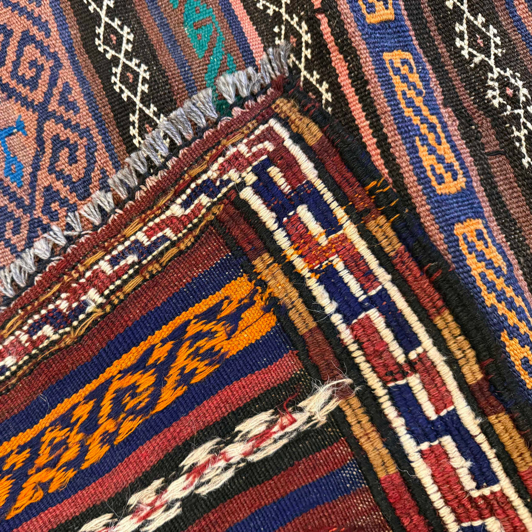 Afghan Kilim Rug 4' 4" x 6' 9" Flat-Weave | No. AL25561