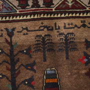 Handmade Picture Area Rug 4' 5" x 6' 6" - No. AL32587