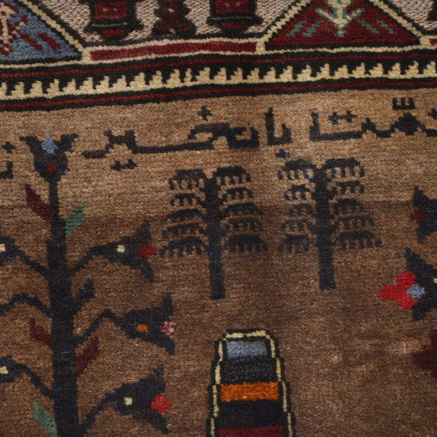 Handmade Picture Area Rug 4' 5" x 6' 6" - No. AL32587