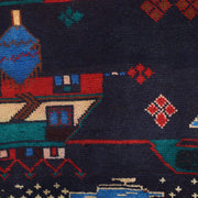 Handmade Picture Area Rug 3' 8" x 6' 3" - No. AL74399