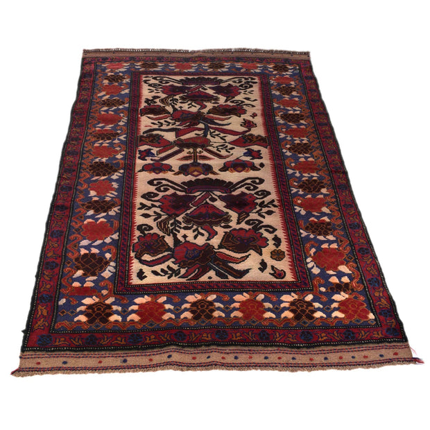 Handmade Barjista Kilim Rug 3' 9" x 6' 2" - No. AL66234