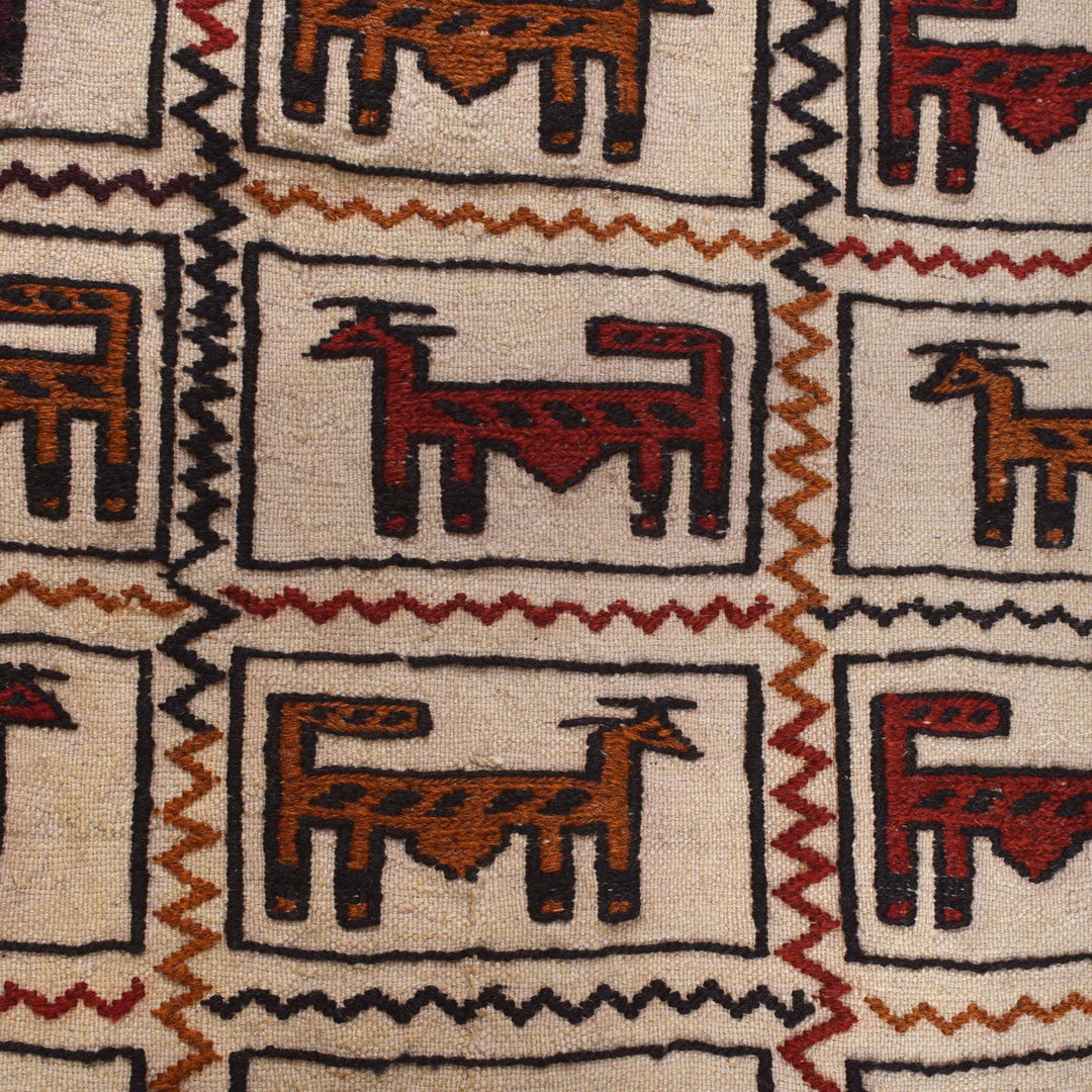 Handmade Soumak Kelim 3' 11" x 6' 6" - No. AL20985