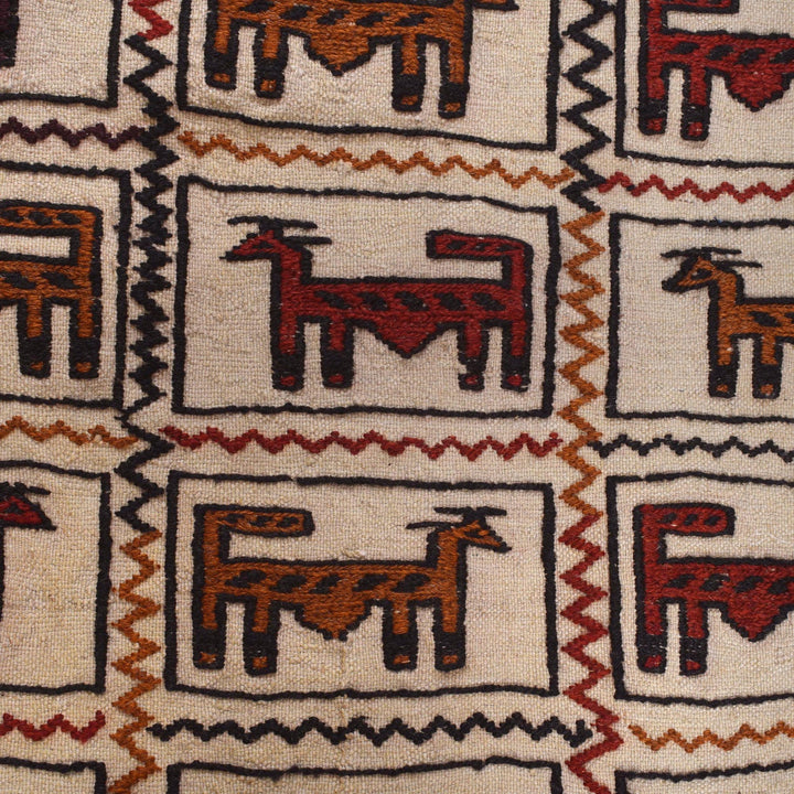 Handmade Soumak Kelim 3' 11" x 6' 6" - No. AL20985