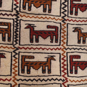 Handmade Soumak Kelim 3' 11" x 6' 6" - No. AL20985