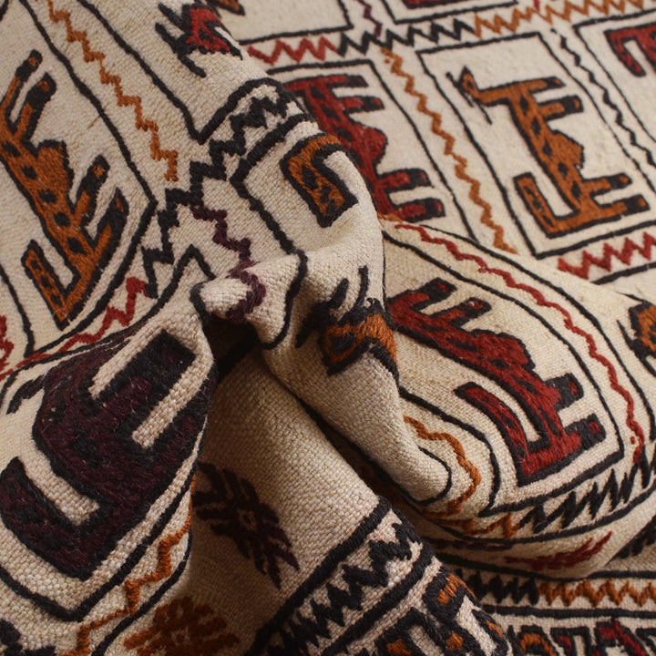 Handmade Soumak Kelim 3' 11" x 6' 6" - No. AL20985