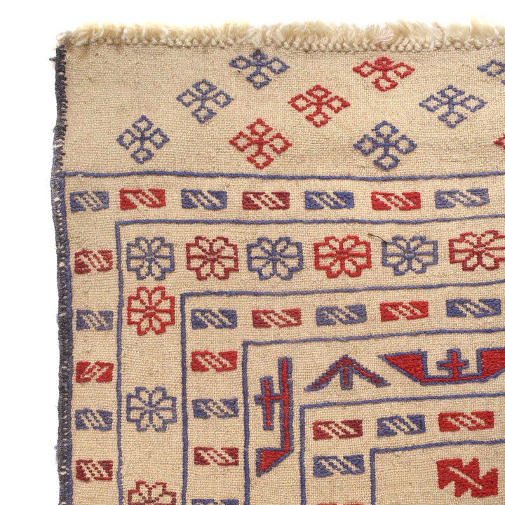 Handmade Soumak Kelim 4' 1" x 5' 5" - No. AL30940