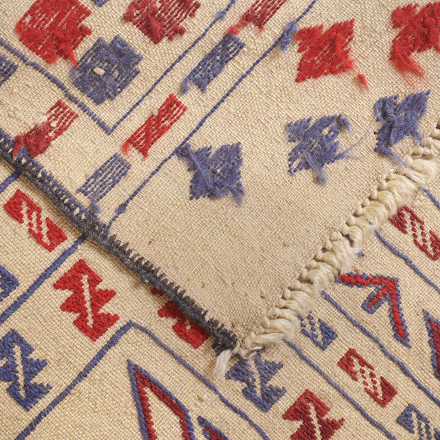 Handmade Soumak Kelim 4' 1" x 5' 5" - No. AL30940