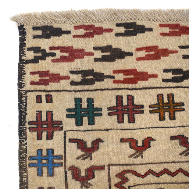 Handmade Soumak Kelim 4' 1" x 5' 7" - No. AL93058