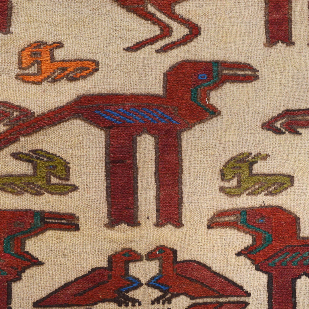 Handmade Soumak Kelim 4' 1" x 5' 7" - No. AL93058