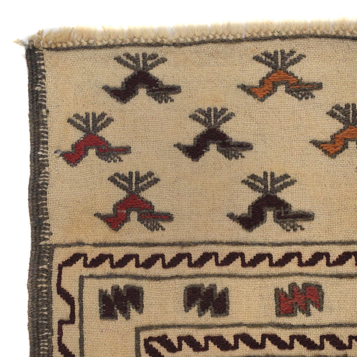 Handmade Soumak Kelim 4' 1" x 6' 5" - No. AL83468