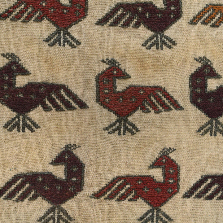 Handmade Soumak Kelim 4' 1" x 6' 5" - No. AL83468