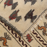 Handmade Soumak Kelim 4' 1" x 6' 5" - No. AL83468