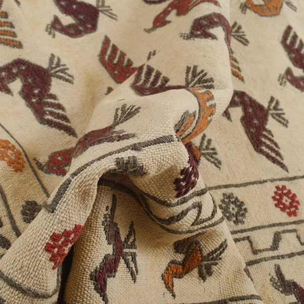 Handmade Soumak Kelim 4' 1" x 6' 5" - No. AL83468