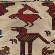 White Flat Weave Kelim 4' 5" x 5' 4" - No. AL96918