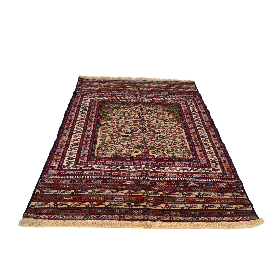 Handmade Maliki Kilim 4' 6" x 6' 5" - No. AL99960