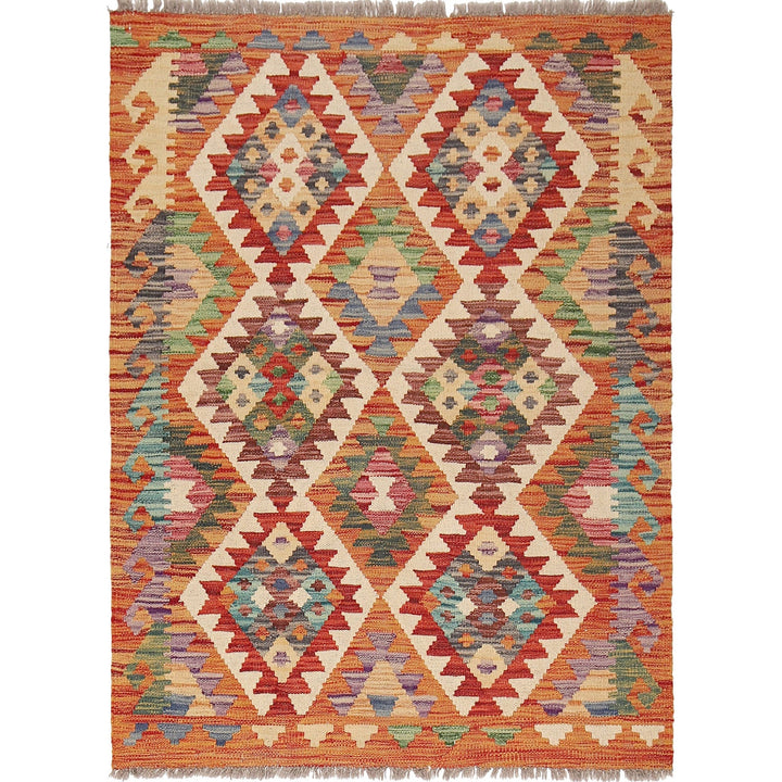 Hand Knotted Flatweave Kilim 3' 5" x 4' 7" - No. AL83489