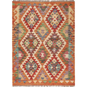 Hand Knotted Flatweave Kilim 3' 5" x 4' 7" - No. AL83489