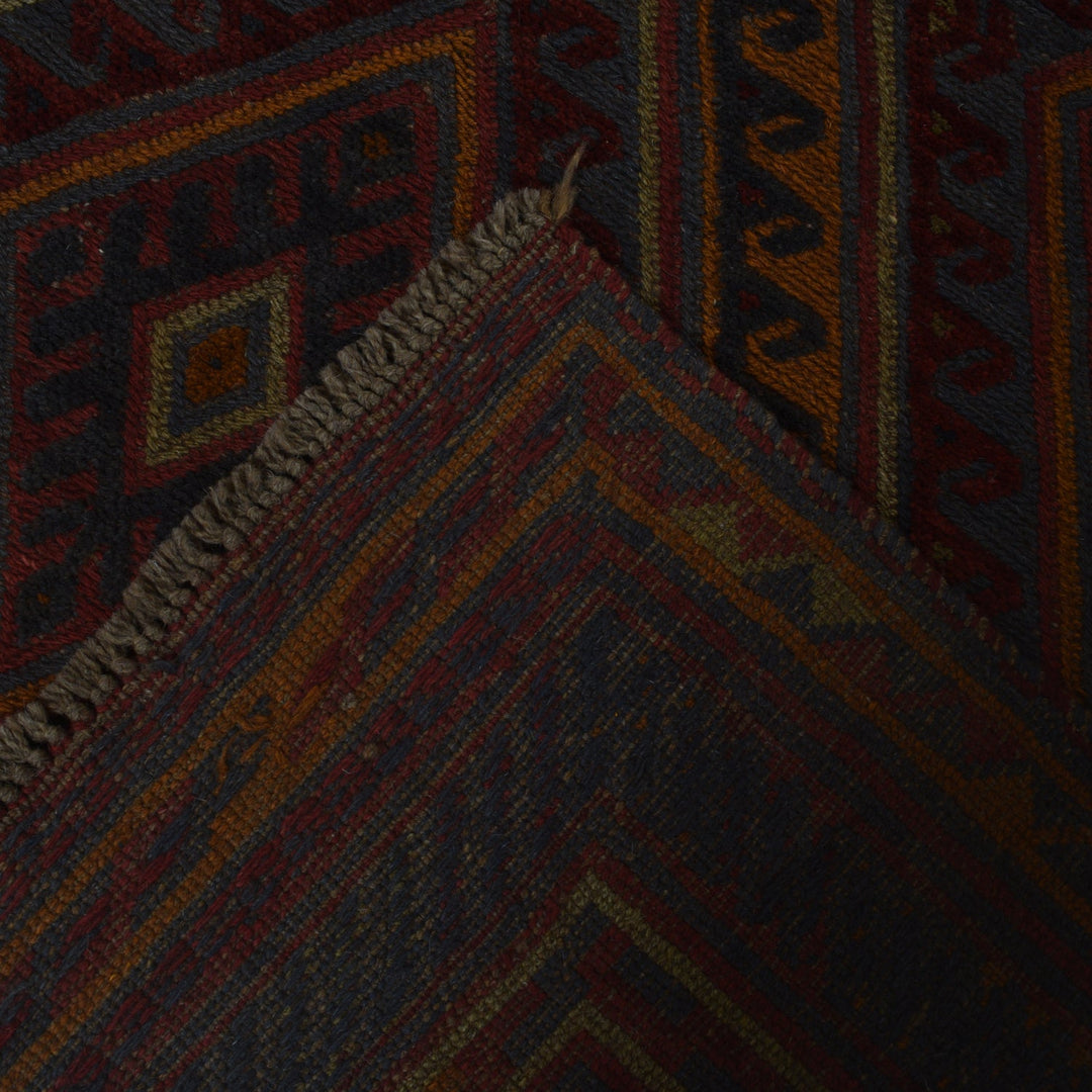 Deep Red Mashwani Area Rug 4' 10" x 5' 10" - No. AL54226