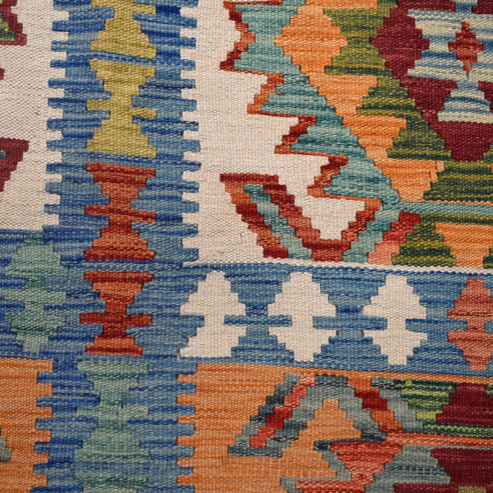 Handmade Turkish Design Wool Kilim 5' 7" x 7' 5" - No. AL40684