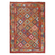 Hand Knotted Flatweave Kilim 6' 7" x 9' 5" - No. AL12027