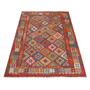Hand Knotted Flatweave Kilim 6' 7" x 9' 5" - No. AL12027