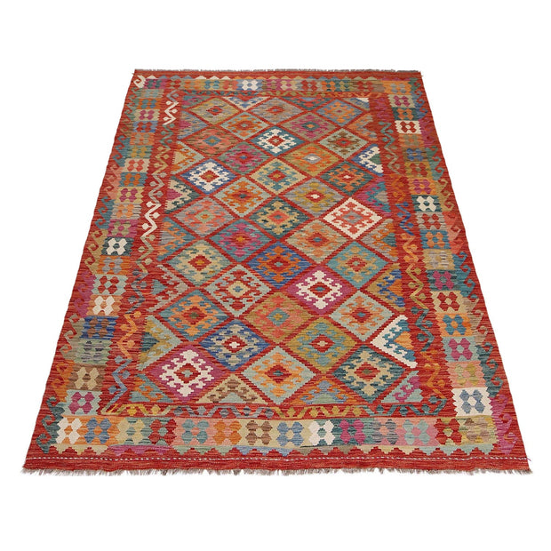 Hand Knotted Flatweave Kilim 6' 7" x 9' 5" - No. AL12027